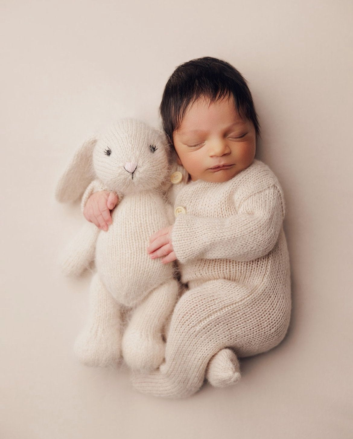 Newborn Knitted Bear Photography Props, Newborn Knit Rabbit Toy, Baby Bear Crochet Toy,Newborn Photography Prop, Knit Newborn Teddy Bear Toy