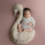 Newborn Flamingo Posing Toy, Newborn Animal Posing Pillow for Newborn Photography props, Newborn Stuffed Animal Pillow, White Swan Pillow