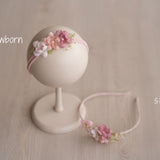 Flower Girl Headband for Newborn Photography and Sitters, Newborn Headband Girl, Newborn Girl Headband,Flower Crown Newborn, Sitter Headband