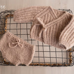 Unisex Baby Knitted Cardigan and Bloomers, Newborn Photography Outfit, Newborn Sweater, Newborn Diaper Cover, Newborn Coming Home Outfit
