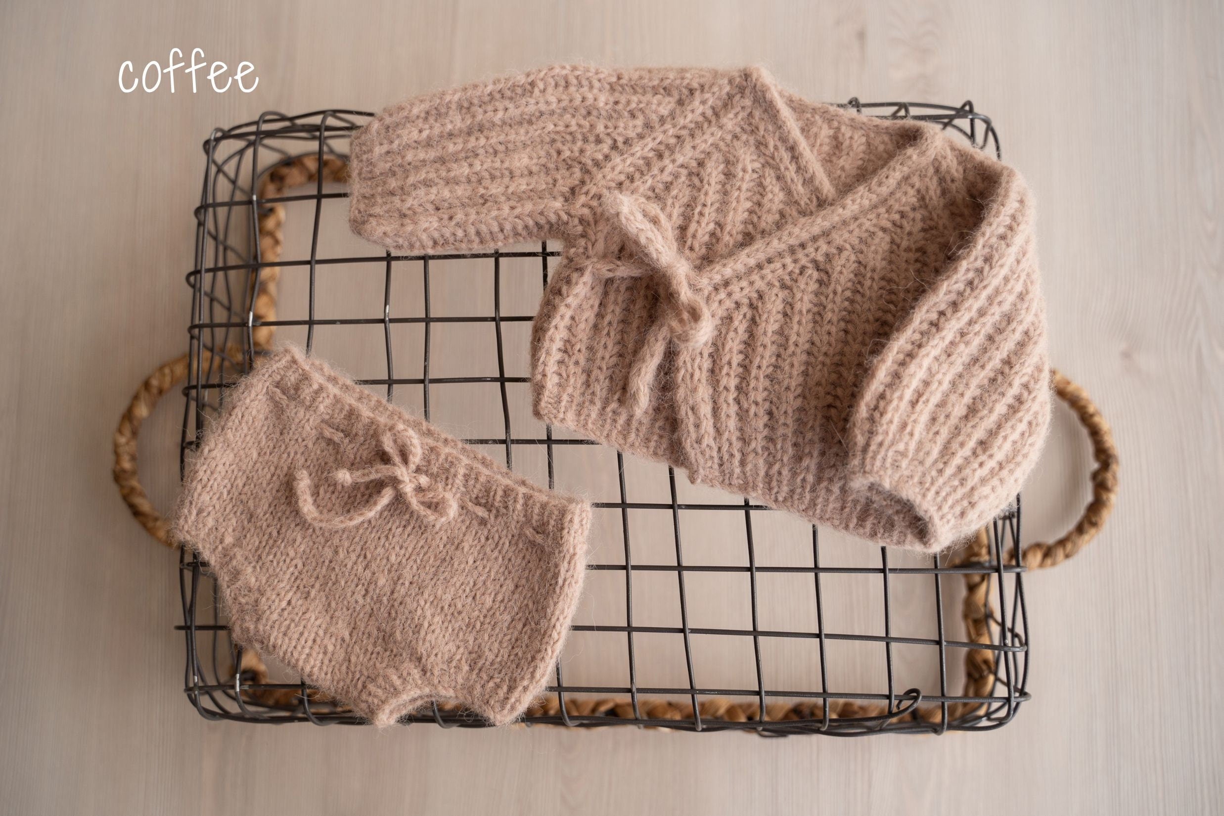 Unisex Baby Knitted Cardigan and Bloomers, Newborn Photography Outfit, Newborn Sweater, Newborn Diaper Cover, Newborn Coming Home Outfit