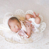 Newborn Macrame Basket in Boho Style Decor, Newborn Crochet Bowl, Newborn Photography Prop Boho, Newborn Basket Prop, Macrame Photo Prop