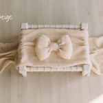 Knitted Bow Brooch for Newborn Wraps, Newborn Knitted Bow Pin, Newborn Bow Wrap, Newborn Photography Props, Newborn Photography Wrap Bow