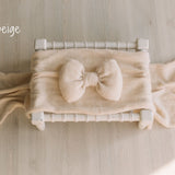 Knitted Bow Brooch for Newborn Wraps, Newborn Knitted Bow Pin, Newborn Bow Wrap, Newborn Photography Props, Newborn Photography Wrap Bow
