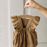 Baby Girl Linen Romper, Baby Linen Outfit for Girl, Girl Linen Boho Dress, Newborn Girl Coming Home outfit, Newborn Photography Outfit Girl