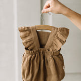 Baby Girl Linen Romper, Baby Linen Outfit for Girl, Girl Linen Boho Dress, Newborn Girl Coming Home outfit, Newborn Photography Outfit Girl
