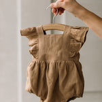 Baby Girl Linen Romper, Baby Linen Outfit for Girl, Girl Linen Boho Dress, Newborn Girl Coming Home outfit, Newborn Photography Outfit Girl