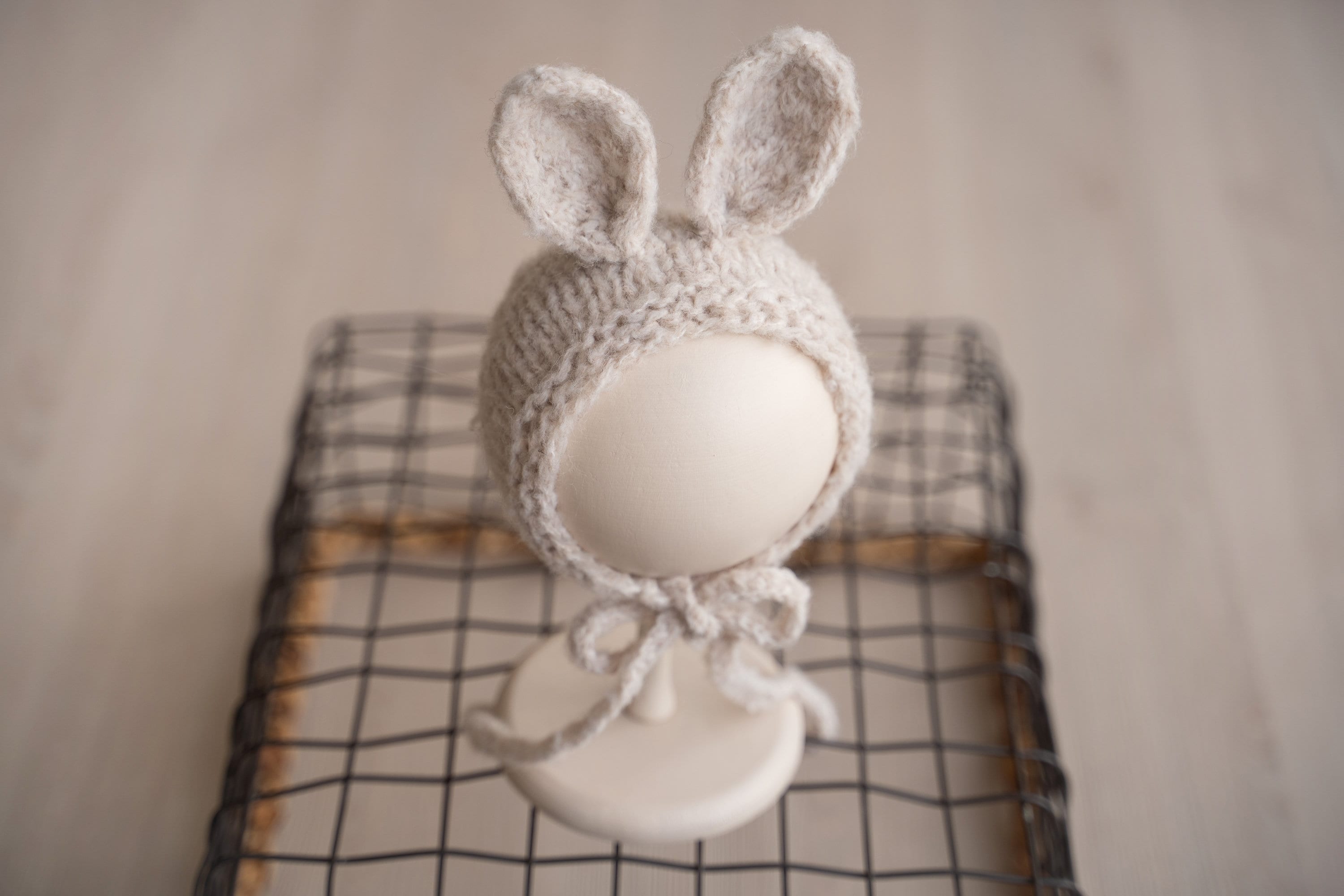 Newborn Teddy Bear and Bunny Outfit, Newborn Knitted Outfit, Newborn Bear Hat, Newborn Coming Home Outfit, Newborn Photography Props Set