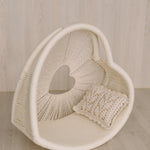 Newborn Heart Photography Props, Newborn Photography Prop Boho, Newborn Basket Prop, Baby Heart Basket Photo Prop, Macrame Photo Prop