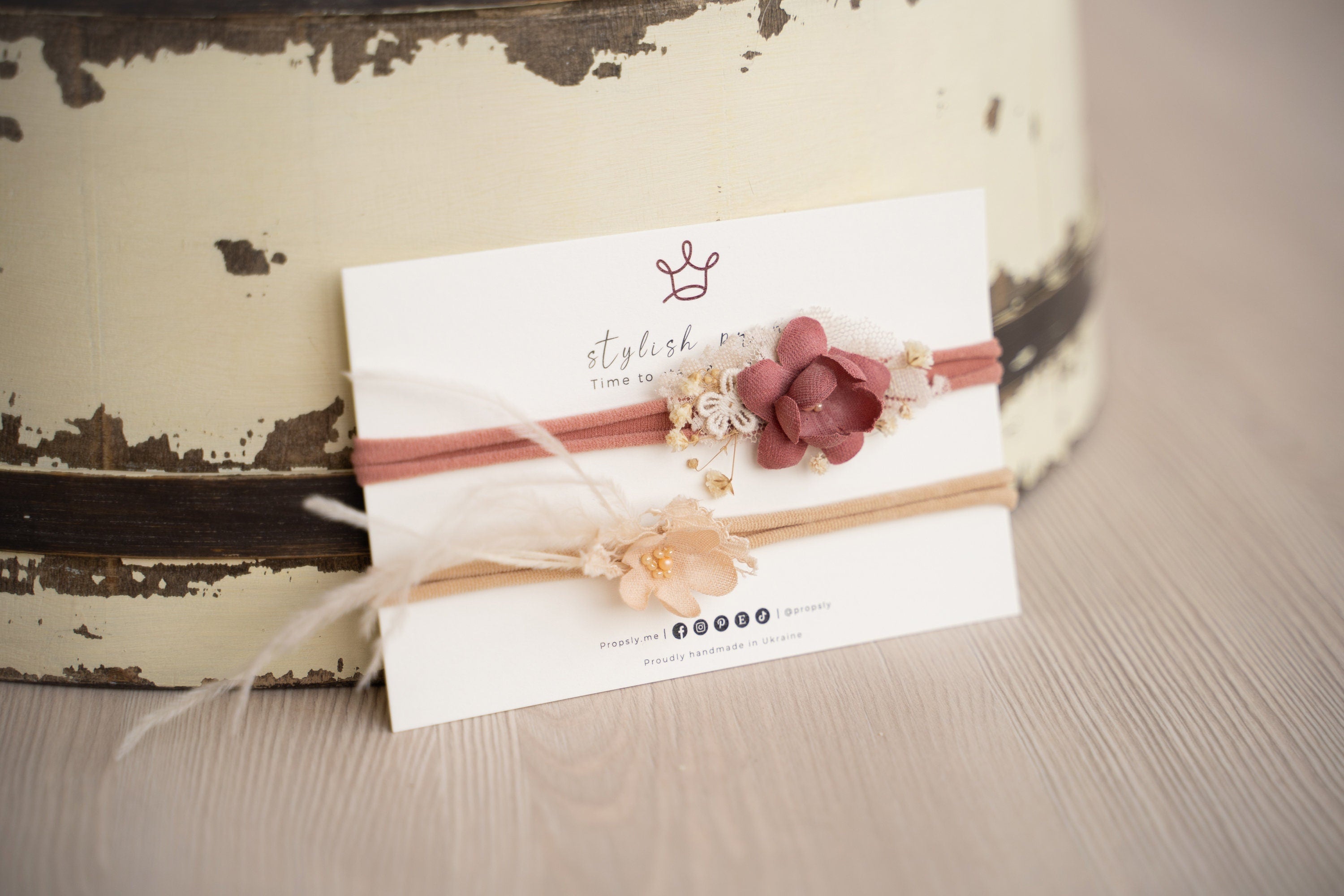 Flower Girl Headband for Newborn Photography and Sitters, Newborn Headband Girl, Newborn Girl Headband,Flower Crown Newborn, Sitter Headband