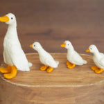 Small Goose Wool Toy, Needle Felted Goose Sculpture, Newborn Photography Props, Newborn Felted Photo Props, Felted Wool Goose Figurine Decor