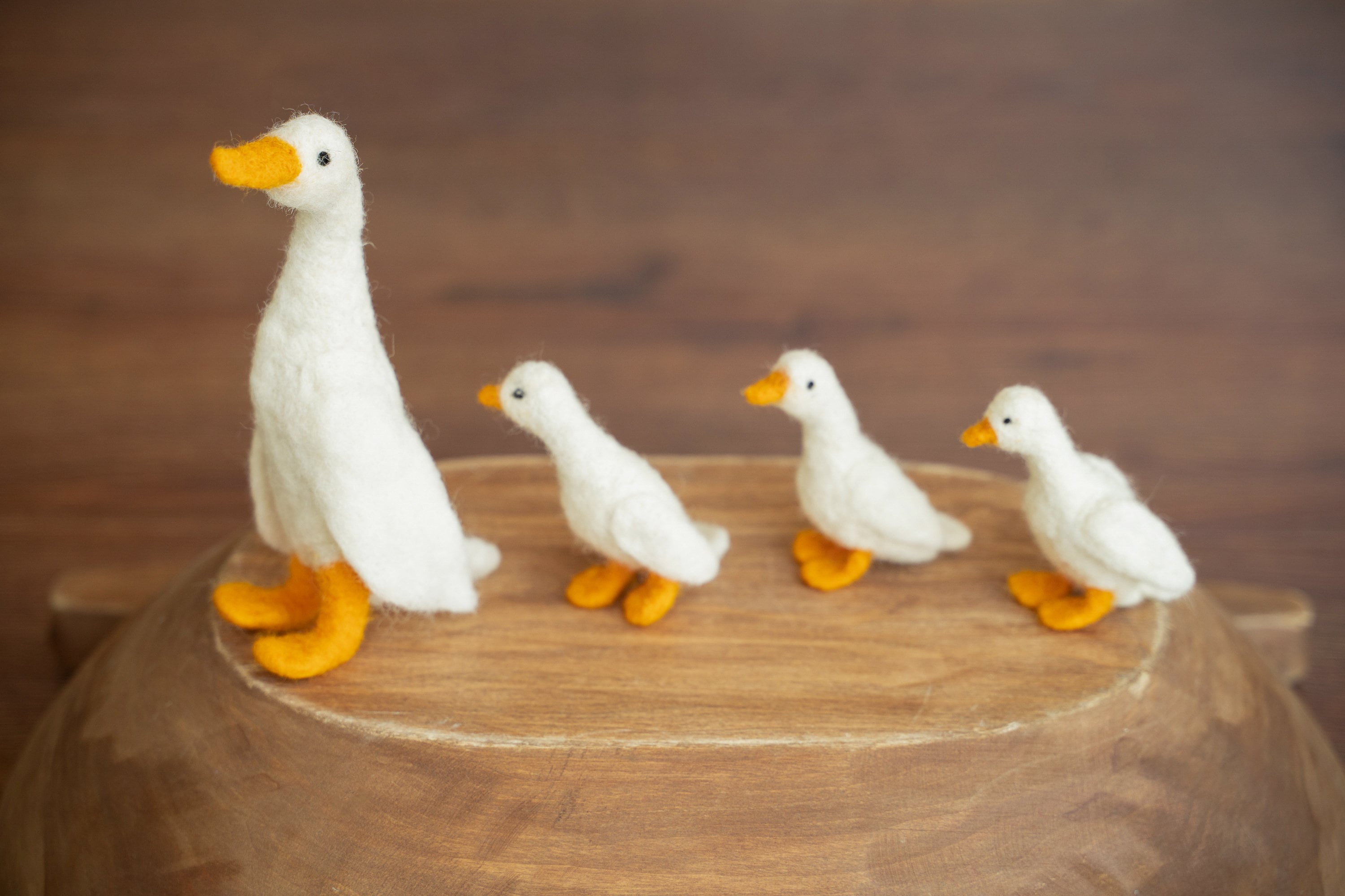 Small Goose Wool Toy, Needle Felted Goose Sculpture, Newborn Photography Props, Newborn Felted Photo Props, Felted Wool Goose Figurine Decor