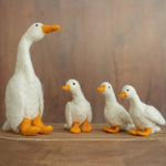 Small Goose Wool Toy, Needle Felted Goose Sculpture, Newborn Photography Props, Newborn Felted Photo Props, Felted Wool Goose Figurine Decor