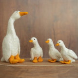 Small Goose Wool Toy, Needle Felted Goose Sculpture, Newborn Photography Props, Newborn Felted Photo Props, Felted Wool Goose Figurine Decor