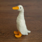 Small Goose Wool Toy, Needle Felted Goose Sculpture, Newborn Photography Props, Newborn Felted Photo Props, Felted Wool Goose Figurine Decor