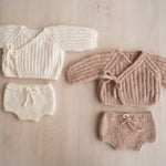 Unisex Baby Knitted Cardigan and Bloomers, Newborn Photography Outfit, Newborn Sweater, Newborn Diaper Cover, Newborn Coming Home Outfit