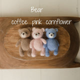 Newborn Knitted Bear Photography Props, Newborn Knit Rabbit Toy, Baby Bear Crochet Toy,Newborn Photography Prop, Knit Newborn Teddy Bear Toy