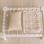 Crochet Newborn Outfit Girl Photography Props Set, Newborn Knitted Blanket, Newborn Posing Pillow, Newborn Crochet Layer,Baby Crochet Pillow