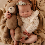 Newborn Knitted Bear Photography Props, Newborn Knit Rabbit Toy, Baby Bear Crochet Toy,Newborn Photography Prop, Knit Newborn Teddy Bear Toy