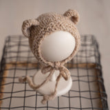 Newborn Teddy Bear and Bunny Outfit, Newborn Knitted Outfit, Newborn Bear Hat, Newborn Coming Home Outfit, Newborn Photography Props Set