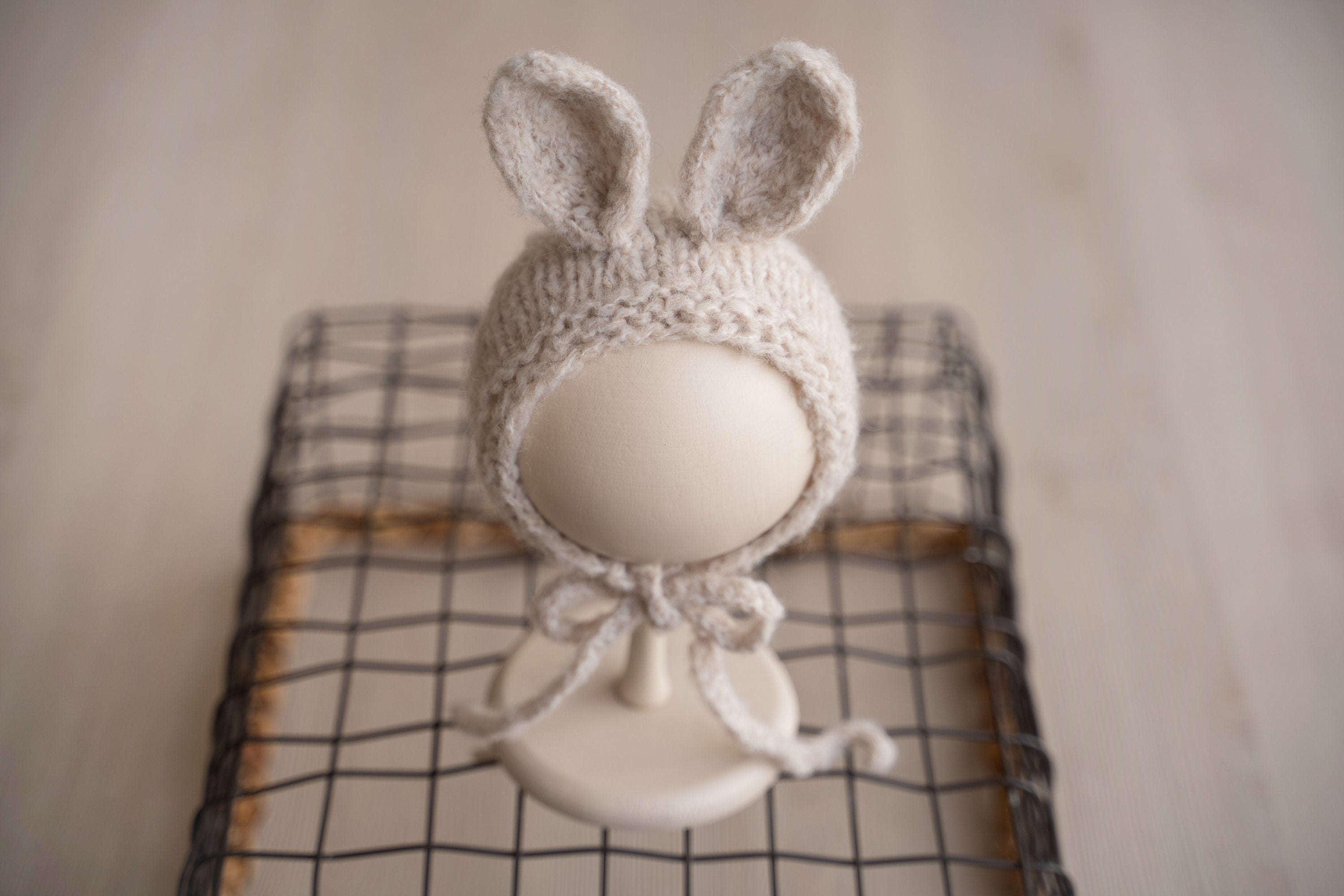 Newborn Teddy Bear and Bunny Outfit, Newborn Knitted Outfit, Newborn Bear Hat, Newborn Coming Home Outfit, Newborn Photography Props Set