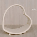 Newborn Heart Photography Props, Newborn Photography Prop Boho, Newborn Basket Prop, Baby Heart Basket Photo Prop, Macrame Photo Prop