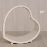 Newborn Heart Photography Props, Newborn Photography Prop Boho, Newborn Basket Prop, Baby Heart Basket Photo Prop, Macrame Photo Prop