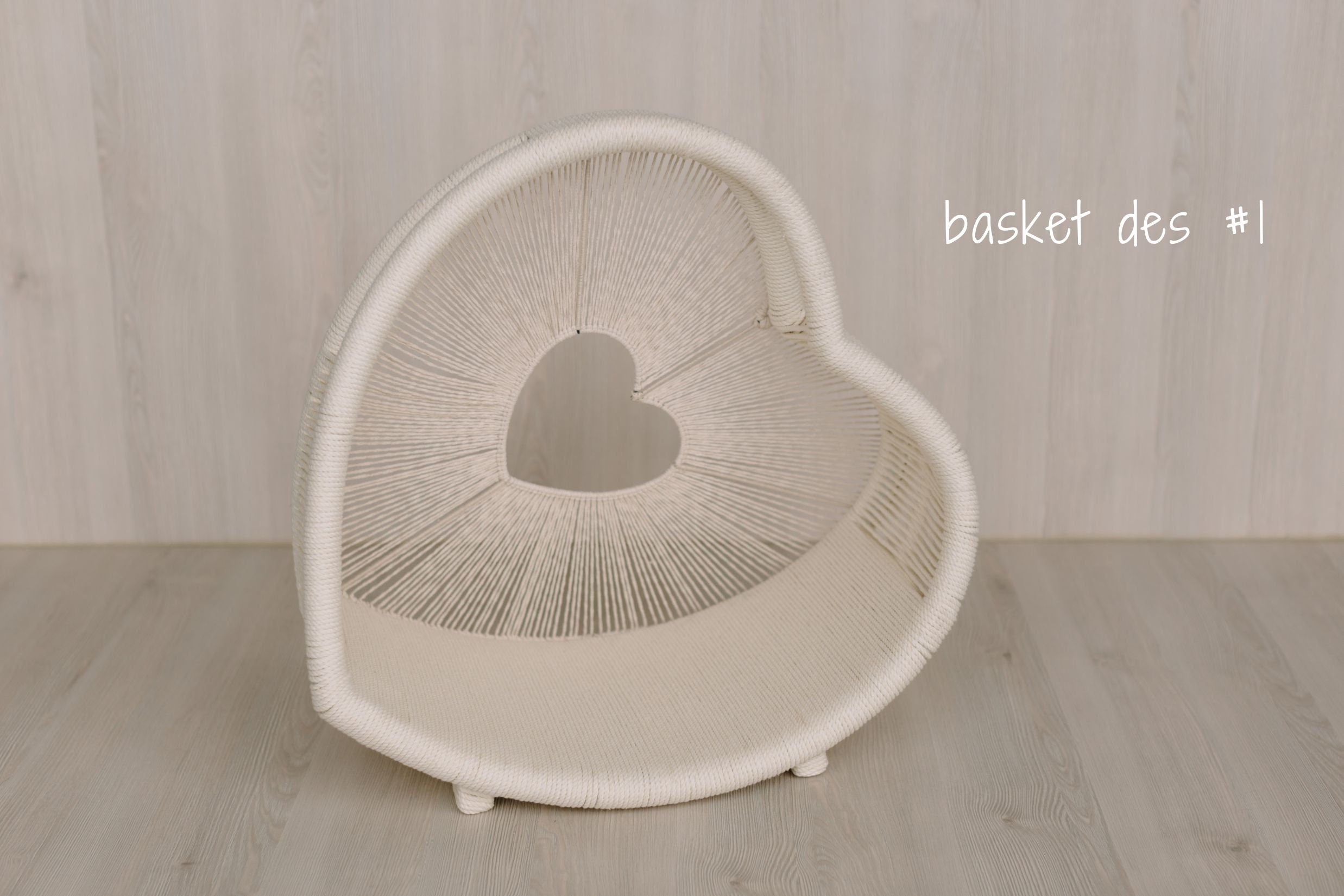 Newborn Heart Photography Props, Newborn Photography Prop Boho, Newborn Basket Prop, Baby Heart Basket Photo Prop, Macrame Photo Prop