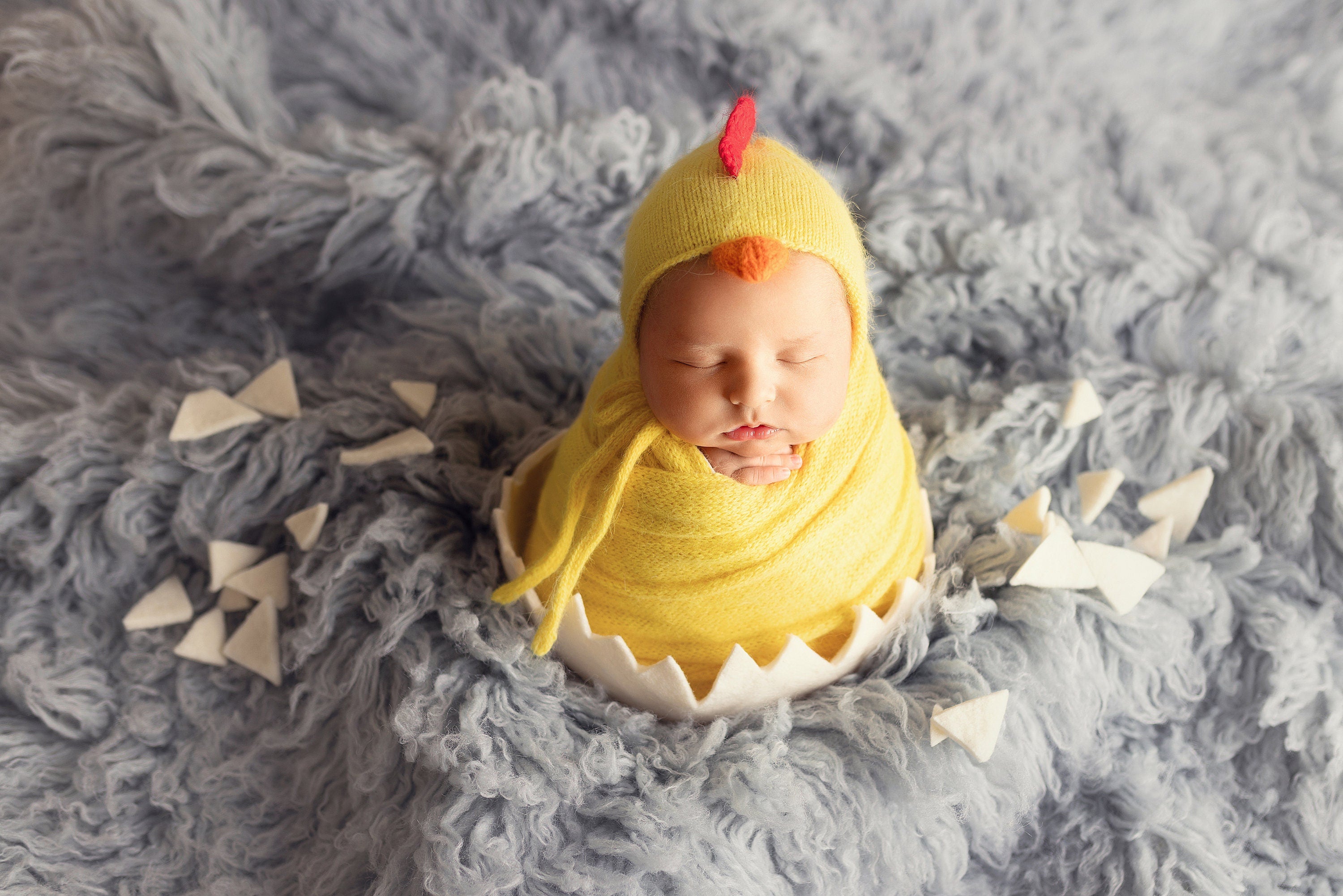 Newborn Chicken Cocoon Photo Props, Newborn Photography props, Chicken Newborn Potato Pouch with Bonnet, Newborn Coming Home Outfit Chicken