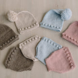 Newborn Knit Sleep Hat with Pants, Newborn Knitted Outfit, Newborn photography props, Coming Home Outfit Baby, Unisex Baby Knitted Outfit