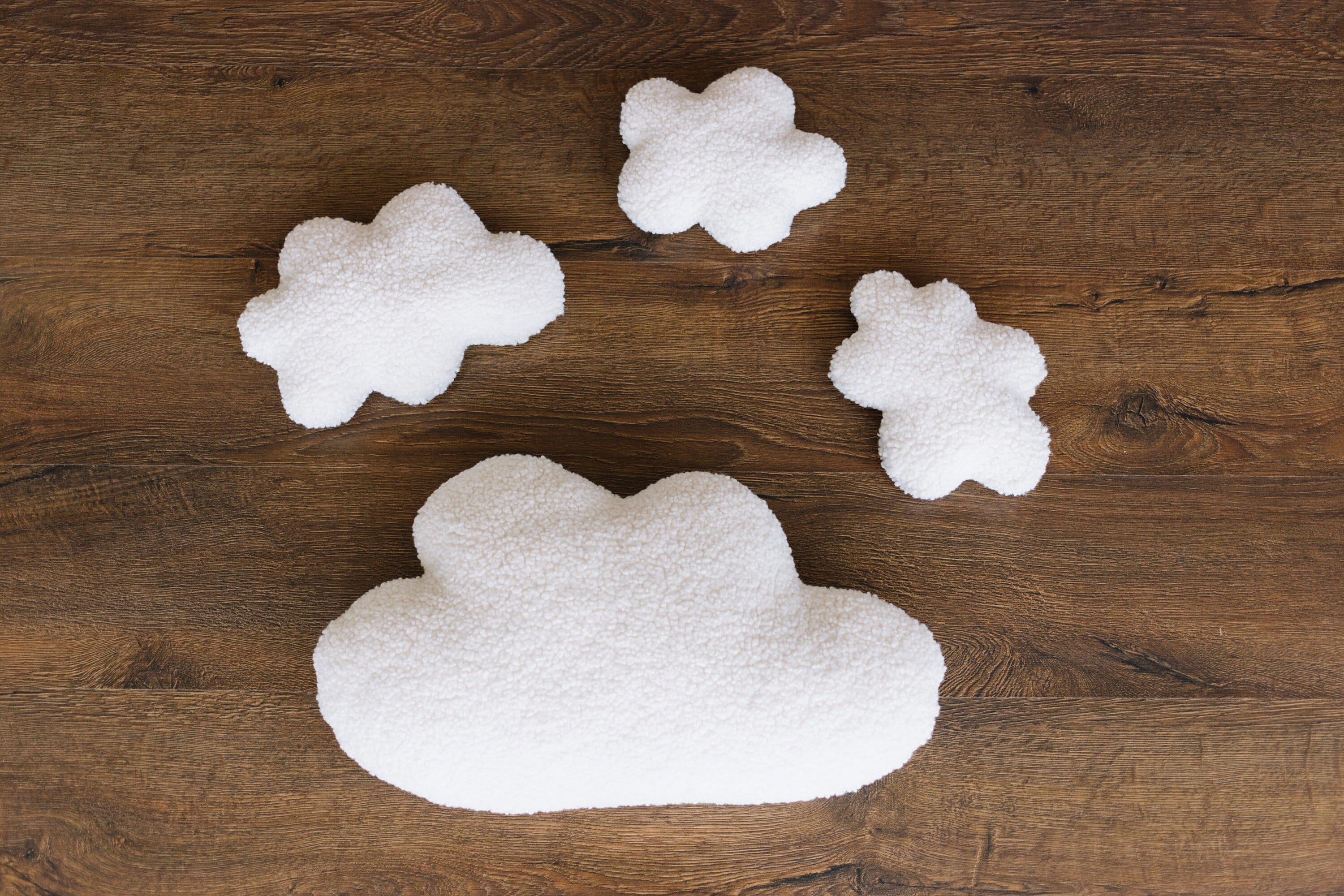 Curly Fur Cloud Pillow for Baby Room Decor, Newborn Cloud Pillow Props for Newborn Photography Props Set, Newborn Posing Pillow Props