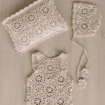 Crochet Newborn Outfit Girl Photography Props Set, Newborn Knitted Blanket, Newborn Posing Pillow, Newborn Crochet Layer,Baby Crochet Pillow