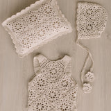 Crochet Newborn Outfit Girl Photography Props Set, Newborn Knitted Blanket, Newborn Posing Pillow, Newborn Crochet Layer,Baby Crochet Pillow