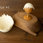 Newborn Egg Costume: Felted Wool Outfit with Hat and Shell Button for Easter Photography Props