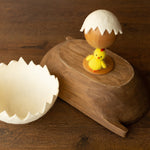 Newborn Egg Costume: Felted Wool Outfit with Hat and Shell Button for Easter Photography Props