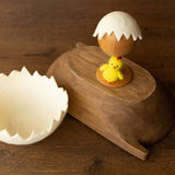 Newborn Egg Costume: Felted Wool Outfit with Hat and Shell Button for Easter Photography Props