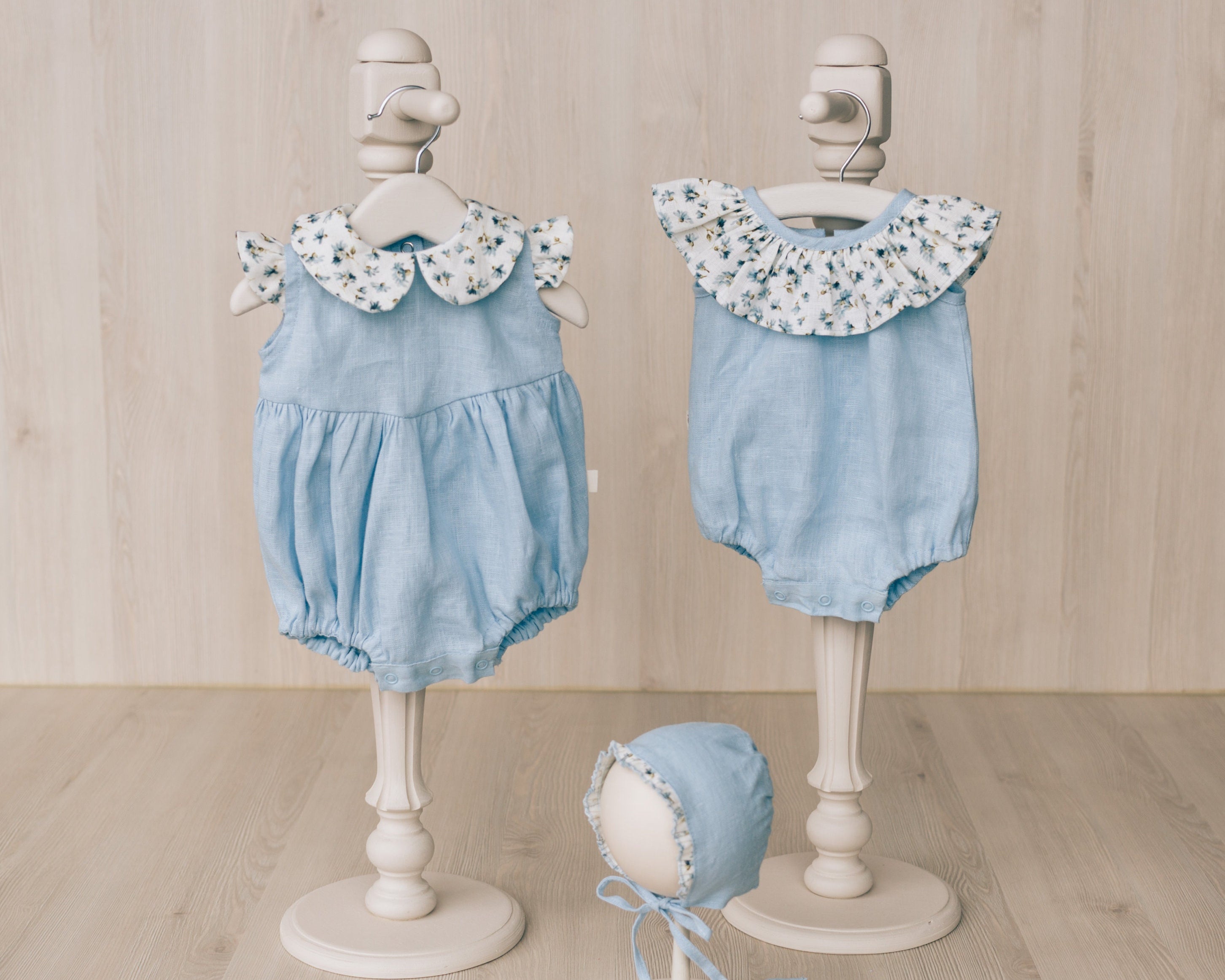 Baby Linen Sets, Baby Girl Linen Romper, Baby Linen Apparel, Linen Boho Dress, Newborn Girl Coming Home outfit, Newborn Photography Outfit