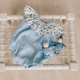 Baby Linen Sets, Baby Girl Linen Romper, Baby Linen Apparel, Linen Boho Dress, Newborn Girl Coming Home outfit, Newborn Photography Outfit