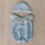 Baby Linen Sets, Baby Girl Linen Romper, Baby Linen Apparel, Linen Boho Dress, Newborn Girl Coming Home outfit, Newborn Photography Outfit