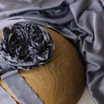 Maternity Silk Fabric with Silk Flower Rose, Silk Maternity Gown, Maternity Photography prop, Maternity Tossing Fabric, Pregnancy Photo Prop