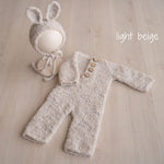 Newborn Teddy Bear and Bunny Outfit, Newborn Knitted Outfit, Newborn Bear Hat, Newborn Coming Home Outfit, Newborn Photography Props Set