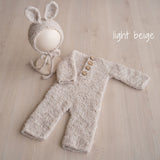 Newborn Teddy Bear and Bunny Outfit, Newborn Knitted Outfit, Newborn Bear Hat, Newborn Coming Home Outfit, Newborn Photography Props Set