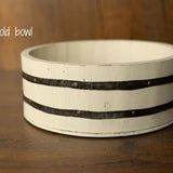 Vintage-style pine wood bowl and bucket – newborn photo session accessory