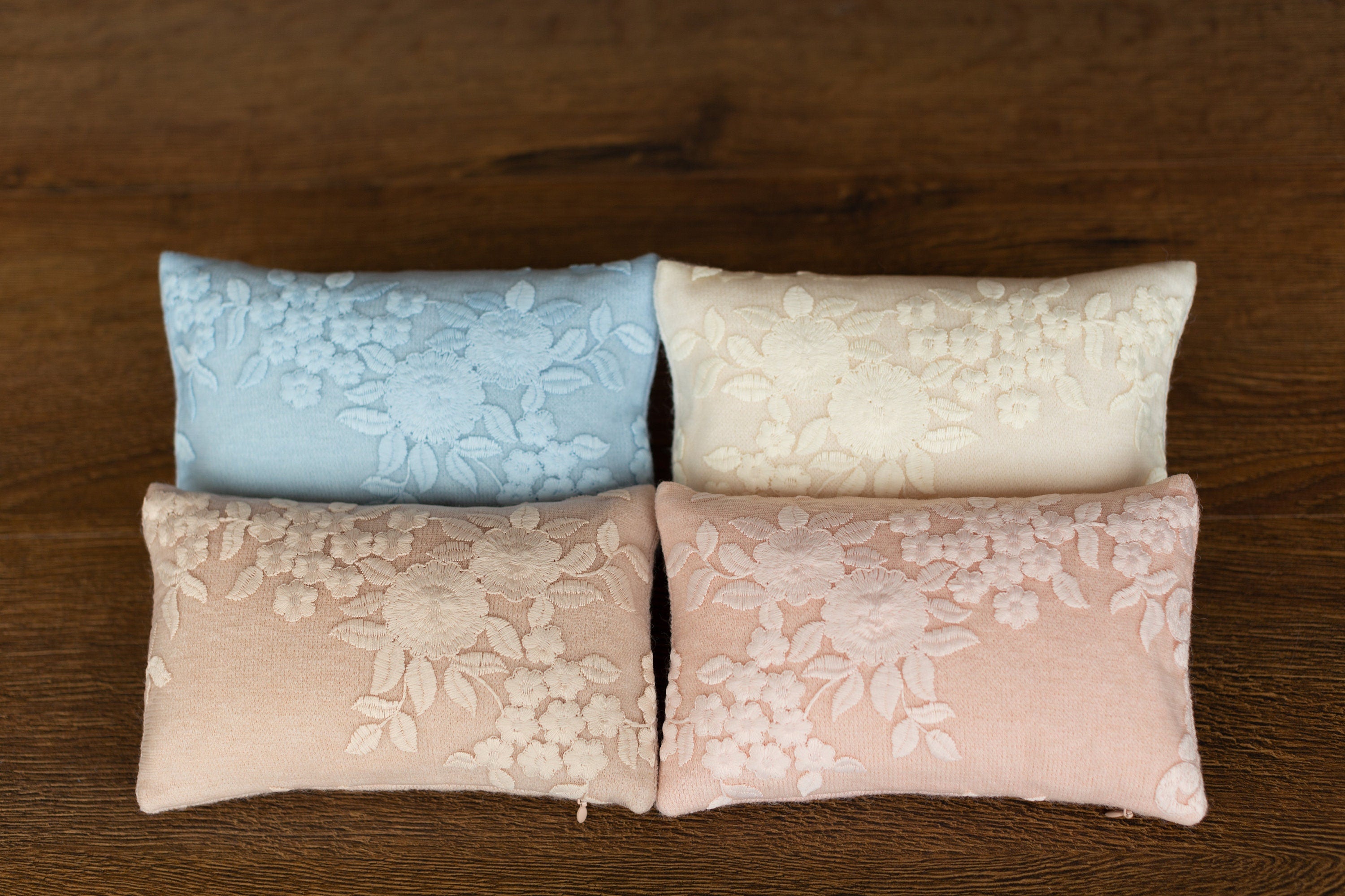 Handmade angora newborn girl romper with matching posing pillow