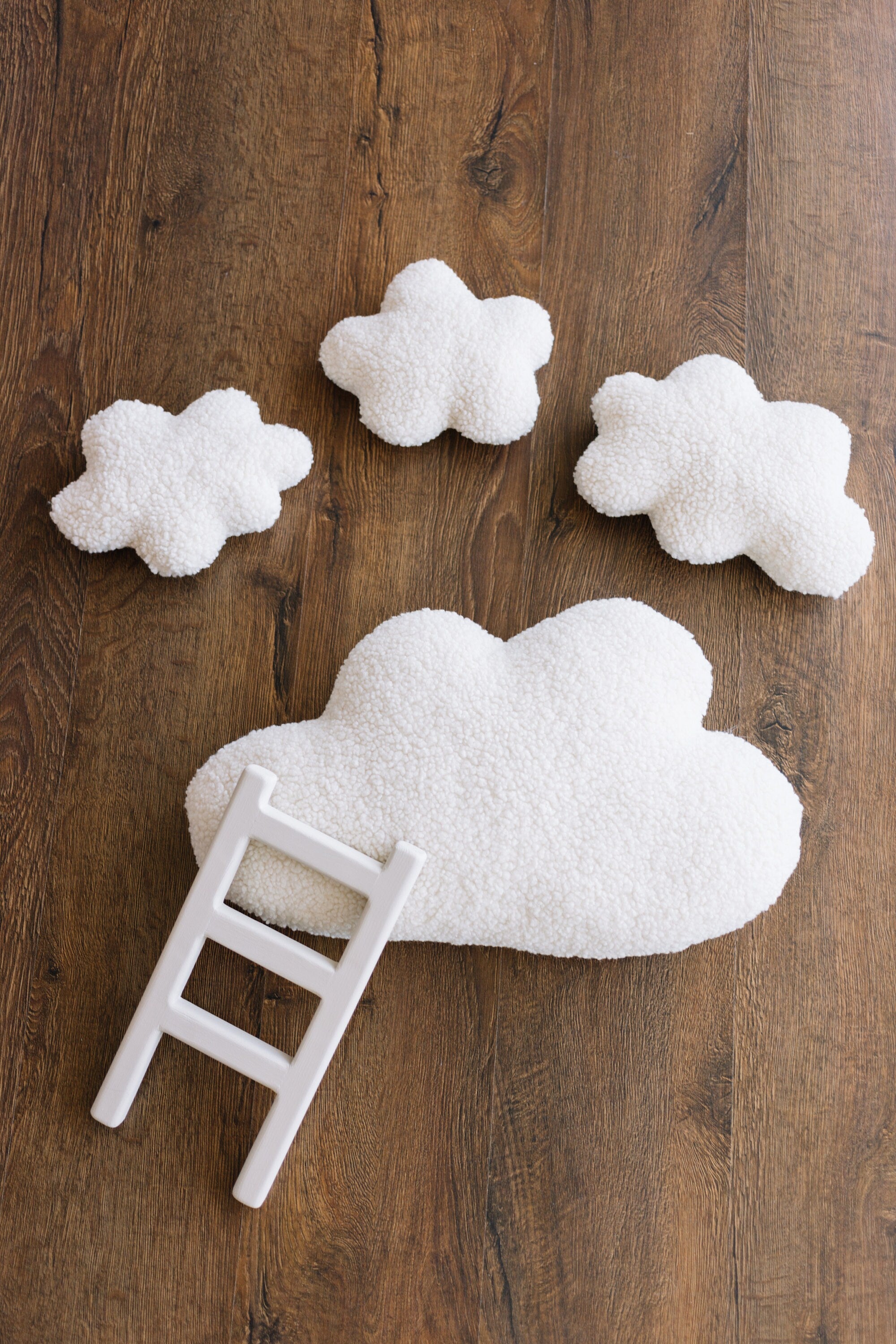 Curly Fur Cloud Pillow for Baby Room Decor, Newborn Cloud Pillow Props for Newborn Photography Props Set, Newborn Posing Pillow Props