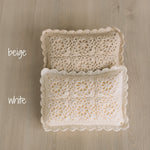 Crochet Newborn Outfit Girl Photography Props Set, Newborn Knitted Blanket, Newborn Posing Pillow, Newborn Crochet Layer,Baby Crochet Pillow