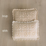 Crochet Newborn Outfit Girl Photography Props Set, Newborn Knitted Blanket, Newborn Posing Pillow, Newborn Crochet Layer,Baby Crochet Pillow