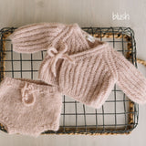 Unisex Baby Knitted Cardigan and Bloomers, Newborn Photography Outfit, Newborn Sweater, Newborn Diaper Cover, Newborn Coming Home Outfit
