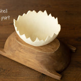 Newborn Egg Costume: Felted Wool Outfit with Hat and Shell Button for Easter Photography Props