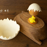 Newborn Egg Costume: Felted Wool Outfit with Hat and Shell Button for Easter Photography Props